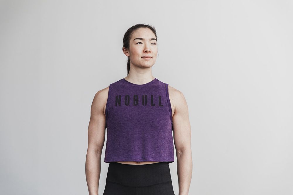 NOBULL Majice Bez Rukava Ženske - Nobull Muscle Ljubičaste (406923-VHW)